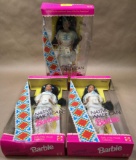 (3) Mattel Native American Barbies (1992)