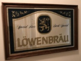 Framed Bar Mirror: Lowenbrau (LPO)