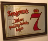 Framed Bar Mirror: Seagram's 7 (LPO)