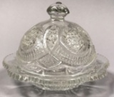 Vintage McKee Glass Covered Butter Dish