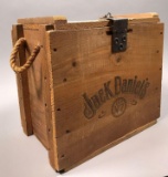 1980's Jack Daniel's Old No. 7 Wooden Box with Rope Handles