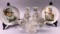 Pair of Clear 'Girl with Geese' Bookends plus