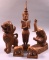 Carved Guanyin Figure, (3) Elephants and (1) Foo Dog