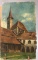 Antique French Painting Depicting the Interlaken Monastery