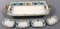 Noritake Hand-painted Celery Tray with (4) Salt Cellars