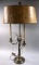 Large Bronze Lamp with Crystal Teardrops (LPO)