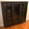 Depression Era Lattice Detailed 3-Door Bookcase/Curio (LPO)