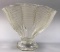 Vintage Depression Glass Scalloped Fan Vase