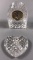 Waterford Crystal Clock and Heart Paperweight