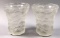 (2) Vintage Czechoslavakian Unmarked Barolac Art Glass Vases