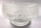 Czechoslavakian Frosted Art Glass Bowl with Water Lilies (unmarked)