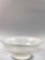 Czechoslovakian Art Glass Footed Bowl with Water Lily Pattern
