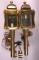 Pair of Vintage Brass Wall Mount Electric Carriage Lamps
