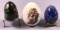 (3) Decorative Eggs
