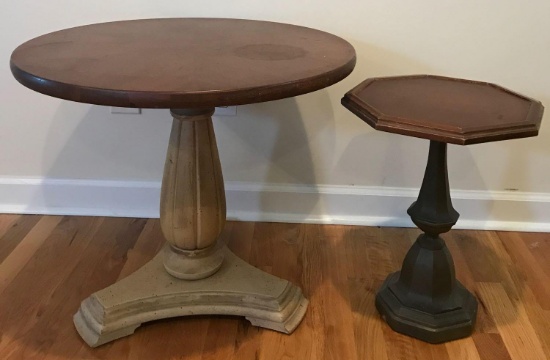 (2) Ocassional Pedestal Tables (LPO)