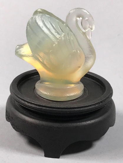 Sabino French Opalescent Art Glass Swan Figurine