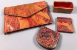 (2) Leather Wallet, (1) Coin Purses and (1) Leather Box