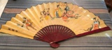 Large Oriental Folding Paper Fan