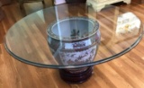 Asian Urn Glass-Top Coffee Table (LPO)