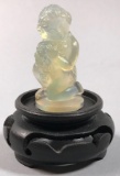 Sabino French Opalescent Art Glass Cherub Figurine