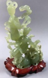 Vintage Carved Jade/Nephrite Guanyin Figurine