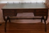 Vintage Leather-top Campaign-style Desk (LPO)
