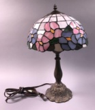 Tiffany Style Bronze Base Lamp with Flower Design (LPO)
