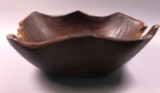 Rustic Hand-carved Wood Bowl
