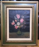 Oil on Canvas: Floral Still Life