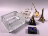 Assorted Decorative Lot with (2) Ashtrays