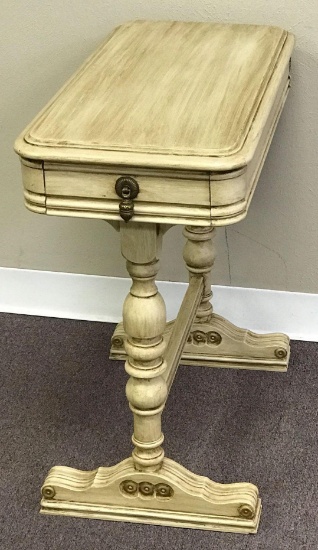 Antiqued Lamp Table with Drawer (LPO)
