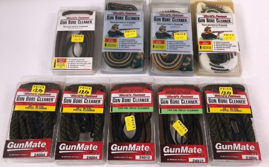 (9) Assorted Gun Bore Cleaners