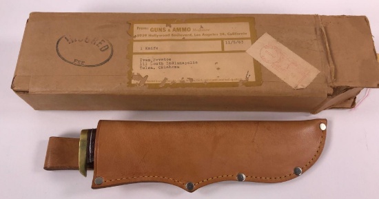 Hunting Knife with Leather Sheath