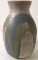 Modern Artisan Multi-Colored Pottery Vase Signed Arch Pike (1937-2007)