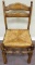 (1) Wooden Chair w/Wicker Seat (LPO)