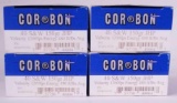 (4) Boxes of CorBon .40 cal JHP Ammo