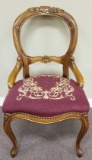 (1) Wood Framed Chair w/Upholstered Seat Cushion (LPO)