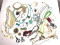 Large Costume Jewelry Lot with Assorted Colored Beads & more