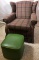Plaid Chair and Green Ottoman (LPO)