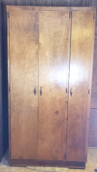 3-Door Handcrafted Wood Wardrobe (LPO)