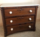 Three Drawer Marble Top Chest (LPO)