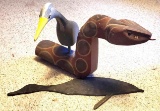 Carved Bird and Snake with Bird Cutout (LPO)