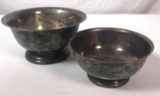 (2) Paul Revere Style Silverplate Bowls