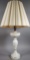 Milk Glass Lamp with Handpainted Gold Detailing (LPO)