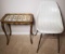 Sam Avadon Mid-Century Plastic Molded Shell Chair by Aladdin Plastics (USA) & Plastic Side Table