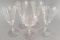 (4) Etched Crystal Goblets with (1) Matching Champagne Coupe