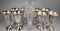 Crystal Vase, (4) Sterling Silver Goblets and (4) Silverplate Goblets