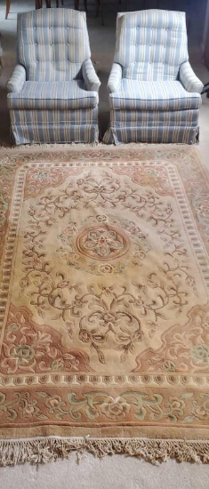 Pair of Upholstered Chairs & Area Rug (LPO)