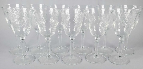 (11) Crystal Goblets with Swirl Pattern (LPO)