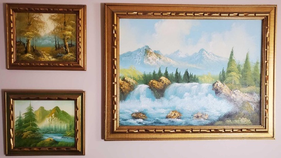 Group of (3) Landscape Paintings by Unknown Artist (LPO)